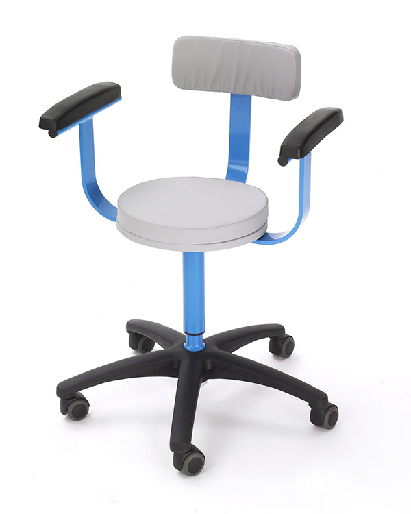 Surgeons Stool With Armrests And Backrest