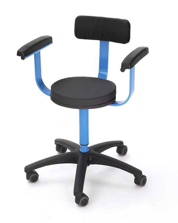 Picture 1 of Surgeons Stool with Armrests and Backrest