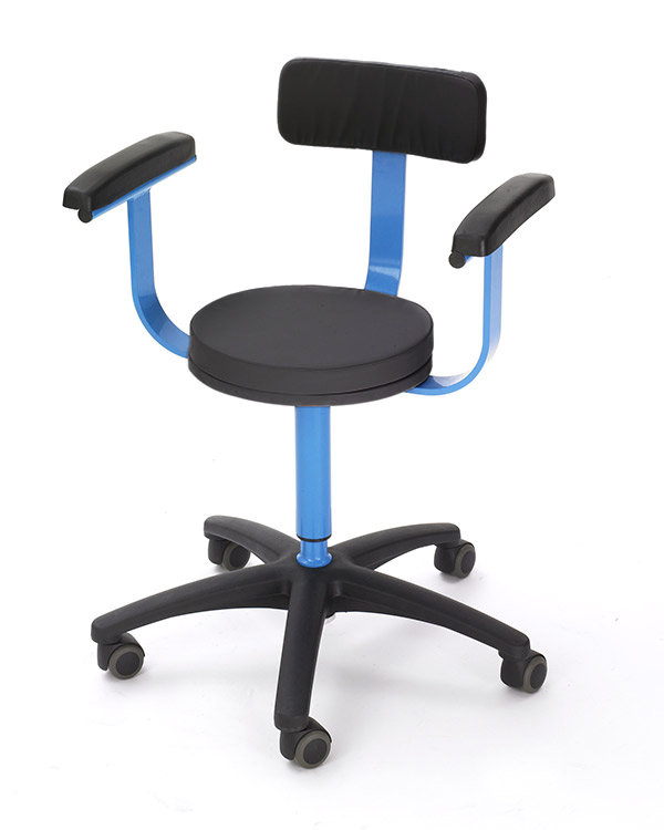 Doctor's office stool - SPD / A - Euroclinic MediCare Solutions -  height-adjustable / with backrest / on casters