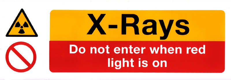Picture 1 of Vinyl Warning Sign -  X-rays Do Not Enter